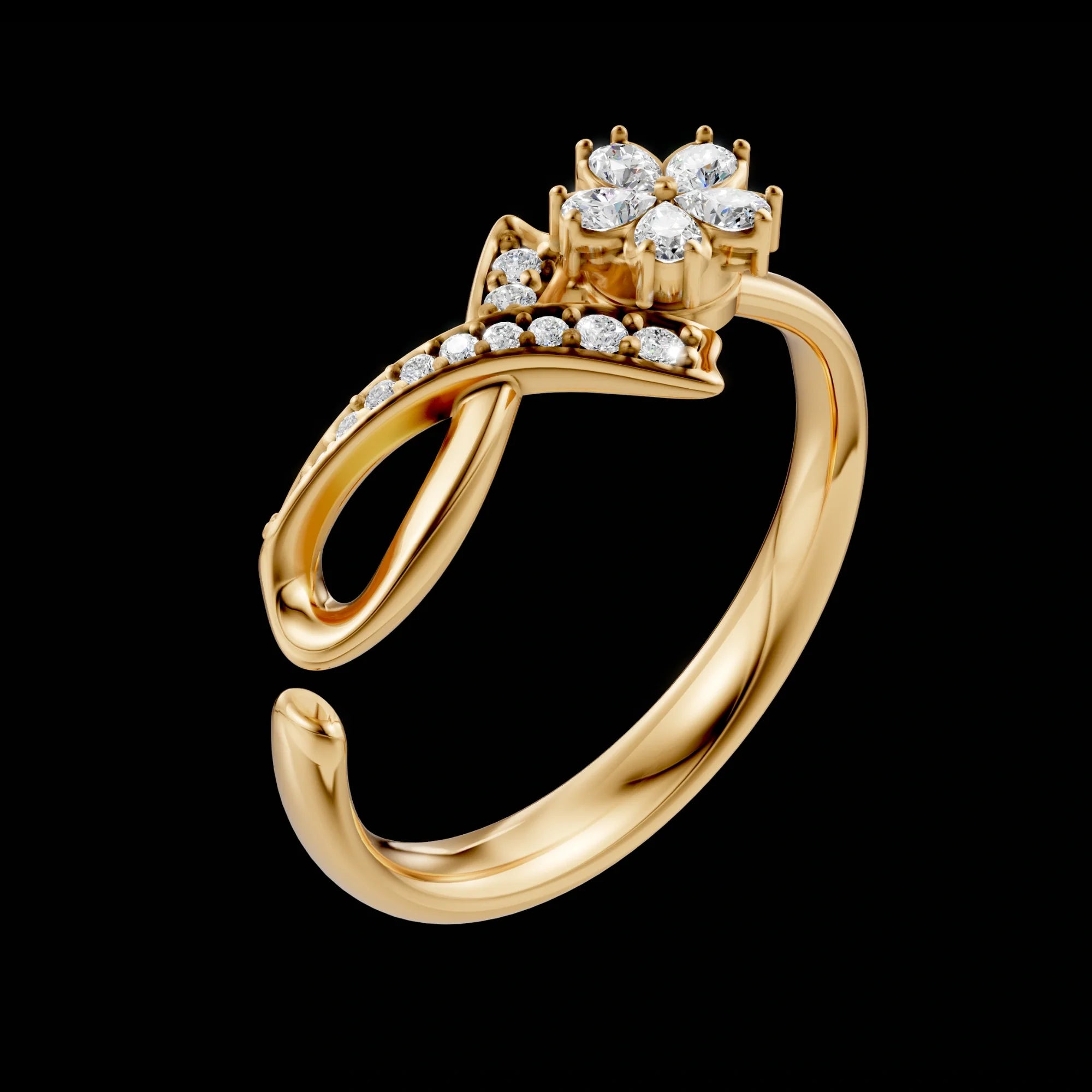 Ribbon Flower Ring