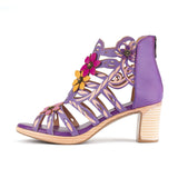 Blooming Vine Romantic Cutout Sandals (pré-encomenda)