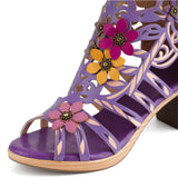 Blooming Vine Romantic Cutout Sandals (pré-encomenda)
