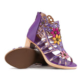 Blooming Vine Romantic Cutout Sandals (pré-encomenda)