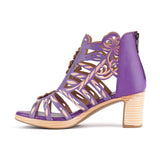 Blooming Vine Romantic Cutout Sandals (pré-encomenda)