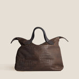 Charlie - "Broken-In" Leather Croc Chocolate