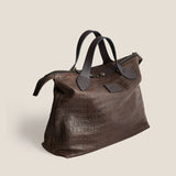 Charlie - "Broken-In" Leather Croc Chocolate