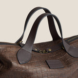 Charlie - "Broken-In" Leather Croc Chocolate