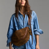 Arc Saddle Bag - Suede Desert Sand