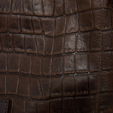 Cross Your Heart Sling - "Broken-In" Leather Croc Chocolate