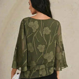 Chiffon Floral Layered Blouse