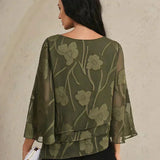 Chiffon Floral Layered Blouse