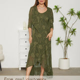 Floral Chiffon Sleeveless Evening Gown with Asymmetrical Hem