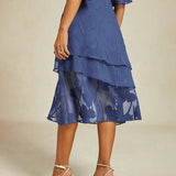 Floral Chiffon Midi Skirt