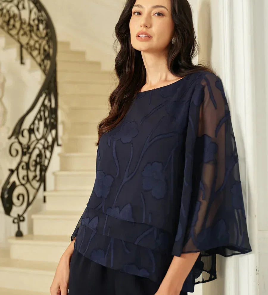 Chiffon Floral Layered Blouse