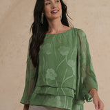 Chiffon Floral Layered Blouse