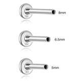 Base plana em ouro maciço 14K 5mm/6,5mm/8mm
