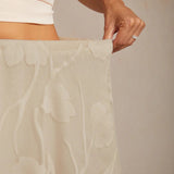Floral Chiffon Midi Skirt
