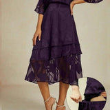 Floral Chiffon Midi Skirt
