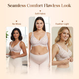 💗Summer Hot Sale - Only ￡9.99!!⚡50K+ SOLD💕 Jelly Wireless Womens Comfortable Wireless Bras Push Up Bralettes Seamless Tshirts Bras Deep V Everyday Bras
