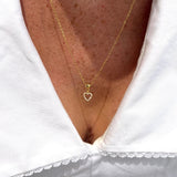 Alma Charm Necklace & Alma Studs Set Gold