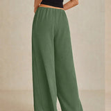 Straight Leg Pant With Chiffon Split Leg Overlay