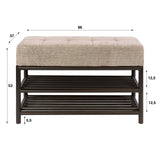 Schoenenbank Lumi - Brons - Gepoedercoat Staal - 85 cm
