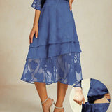 Floral Chiffon Midi Skirt