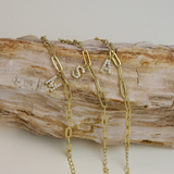 Dainty Paperclip Letter Initial Bracelet