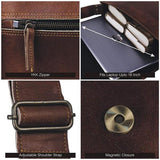 Ridge Leather Messenger Bag for Men