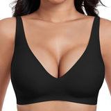 💗LAST DAY SALE - Only ￡9.99!!⚡50K+ SOLD💕 Jelly Wireless Womens Comfortable Wireless Bras Push Up Bralettes Seamless Tshirts Bras Deep V Everyday Bras