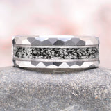 Rutilated Quartz Wedding Band in Tungsten Carbide (8mm)