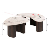 Salontafel Sumi - Japandi - Organisch - Taj Mahal - Set van 2