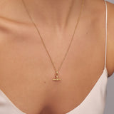 Gold Mini Twisted T-Bar Necklace