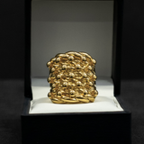 9ct Gold Filled Huge 5 Row Keeper Ring