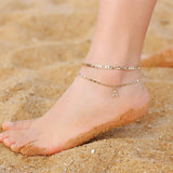 2pc 14k Diamond Letter Initial Anklet
