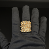 9ct Gold Filled Huge 5 Row Keeper Ring