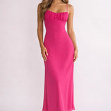 ESTHER MAXI DRESS - FUCHSIA