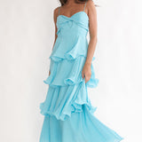 Heather Maxi Dress – Tiered Ruffle Maxi - Tide Blue