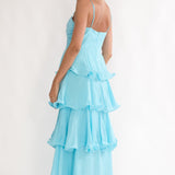 Heather Maxi Dress – Tiered Ruffle Maxi - Tide Blue