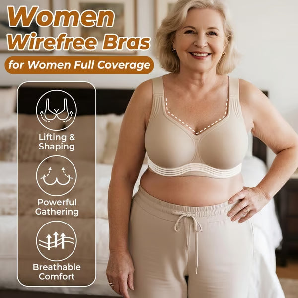 ⏰LAST DAY SALE 70% OFF⚡50K+ SOLD💕 Women's Seamless Full Coverage Wireless Bra