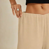 Straight Leg Pant With Chiffon Split Leg Overlay