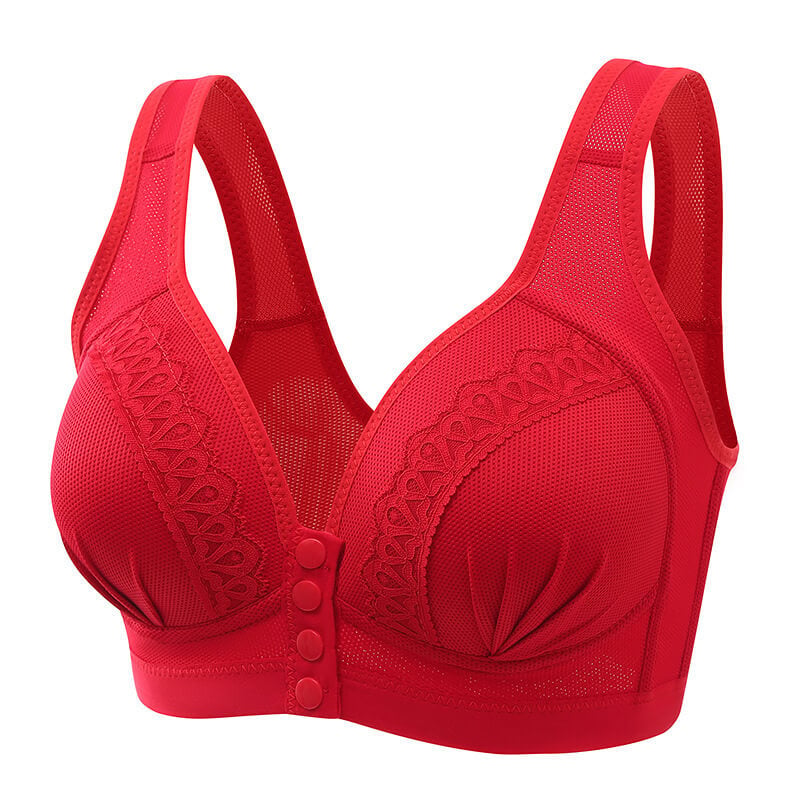 🎁BUY 1 GET 2 FREE⏳Front Button Breathable Skin-Friendly Cotton Bra