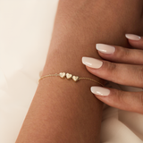 Personalized Tiny 3D Initial Heart Charm Bracelet