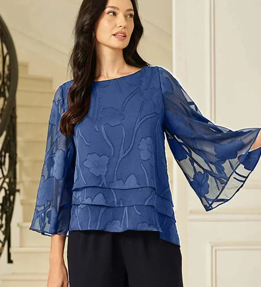 Chiffon Floral Layered Blouse