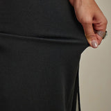 Straight Leg Pant With Chiffon Split Leg Overlay