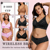 🏆LAST DAY SALE 60% OFF 🔥Super Firming Leopard Print Jelly  Bra | Women Wirefree Bras 👍No More Sagging Breasts