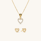 Alma Charm Necklace & Alma Studs Set Gold