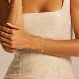 Silver Five Pearl Bracelet