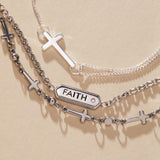 Pull Chain Cross Bracelet