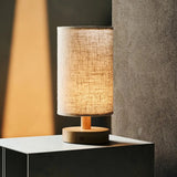 Ben Light Brown Cordless Wooden Table Lamp