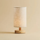 Ben Light Brown Cordless Wooden Table Lamp
