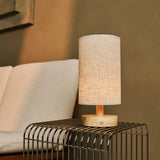 Ben Light Brown Cordless Wooden Table Lamp