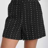 Black Floral Relaxed Shorts